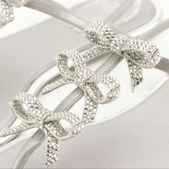 Rene Caovilla Caterina Sandals with Bow Detail